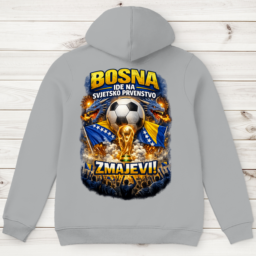 Muški premium bio duks – Zmajevi SP 2026 | Print na leđima