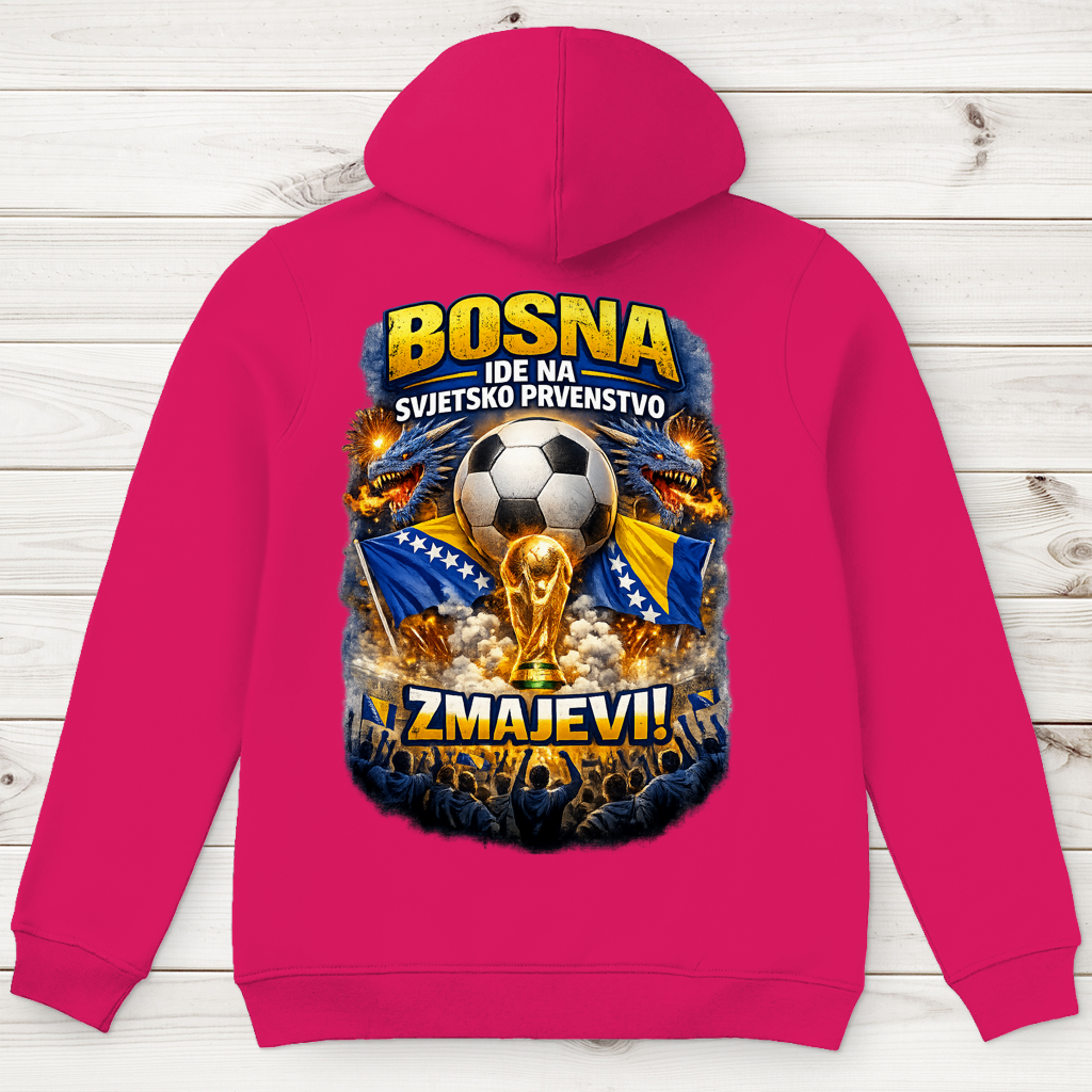 Muški premium bio duks – Zmajevi SP 2026 | Print na leđima
