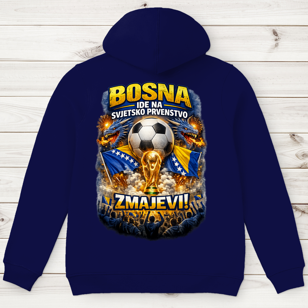 Muški premium bio duks – Zmajevi SP 2026 | Print na leđima