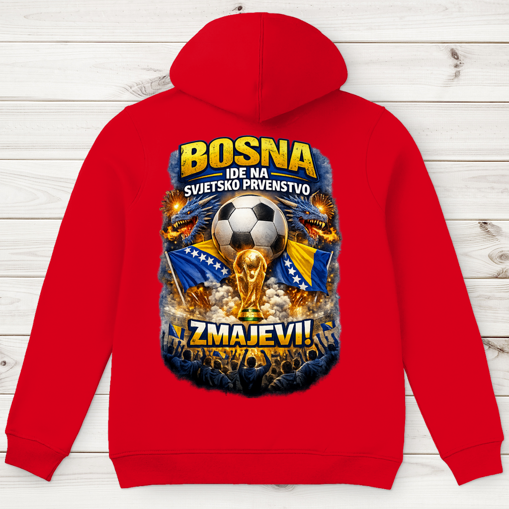 Muški premium bio duks – Zmajevi SP 2026 | Print na leđima
