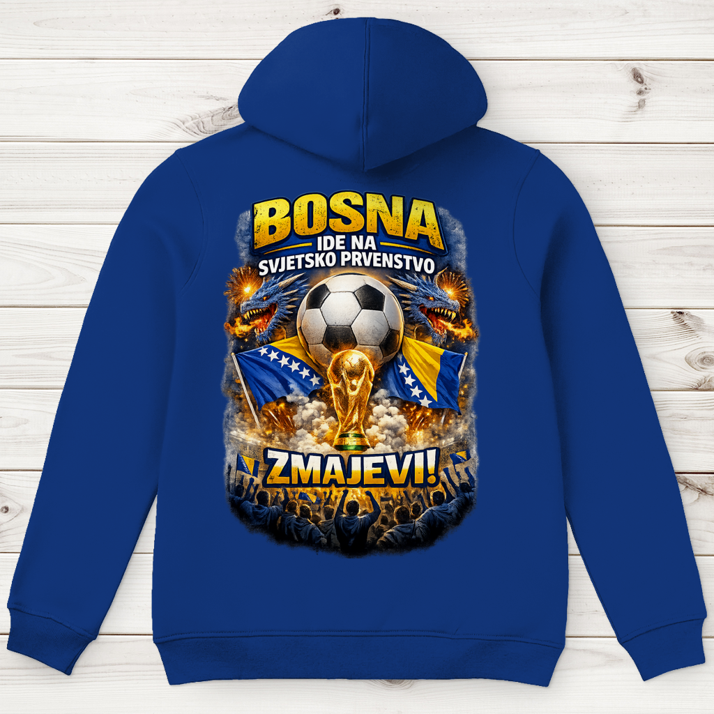 Muški premium bio duks – Zmajevi SP 2026 | Print na leđima