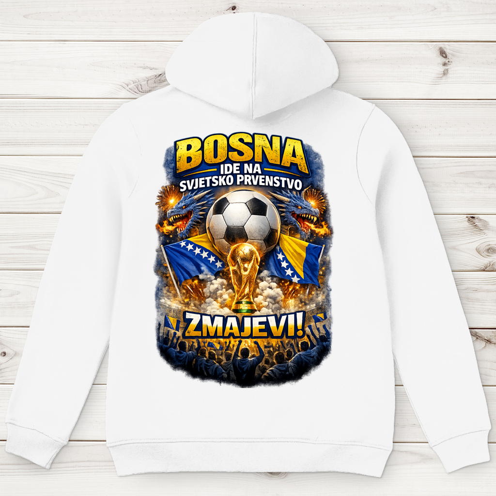 Muški premium bio duks – Zmajevi SP 2026 | Print na leđima