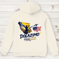 Muški Premium organski hoodie – Dolazi Bosna Ponosna | Ispis na leđima