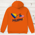 Muški premium organski duks s kapuljačom – Dolazi Bosna | Print na leđima