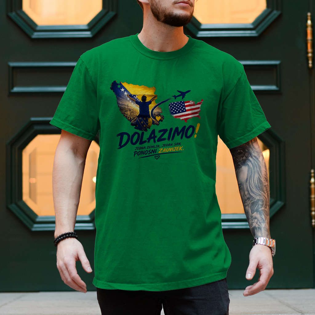 Muška majica - Dolazi Bosna Ponosna | Prednji print