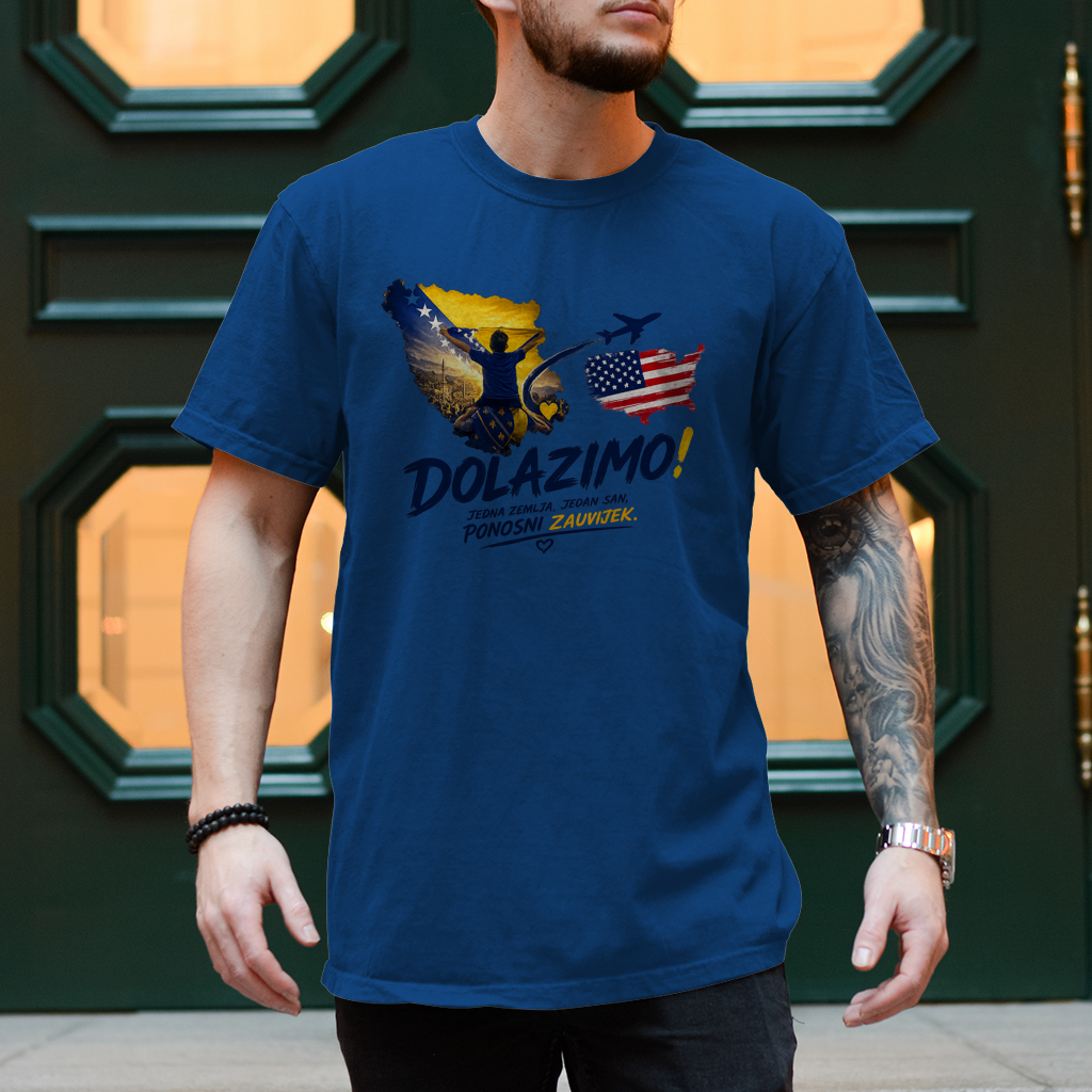 Muška majica - Dolazi Bosna Ponosna | Prednji print