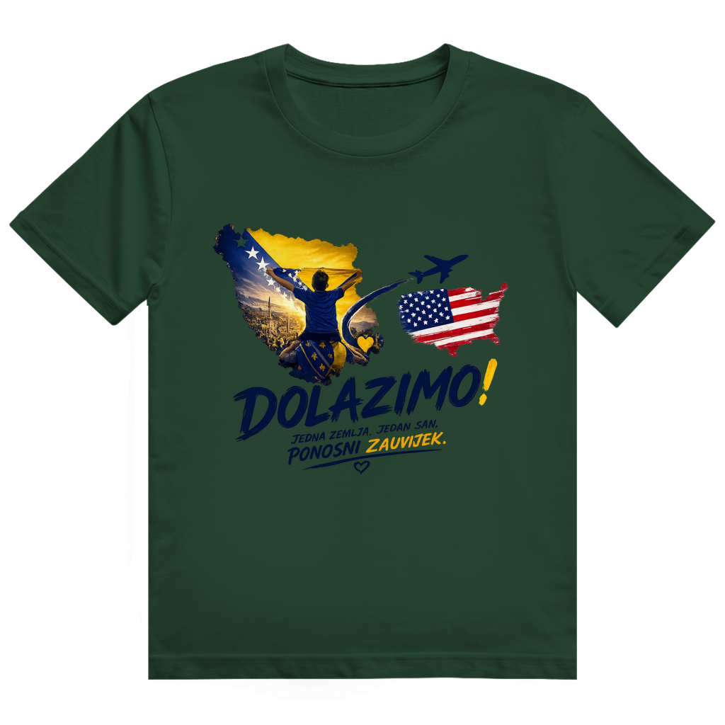 Muška majica Heavy Cotton - Dolazi Bosna Ponosna | Print na prednjoj strani