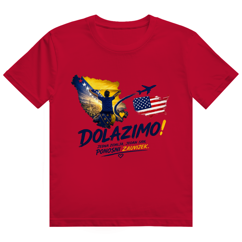 Muška majica Heavy Cotton - Dolazi Bosna Ponosna | Print na prednjoj strani