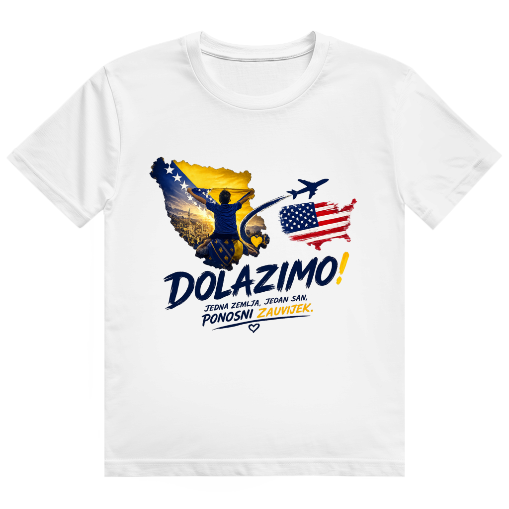 Muška majica Heavy Cotton - Dolazi Bosna Ponosna | Print na prednjoj strani