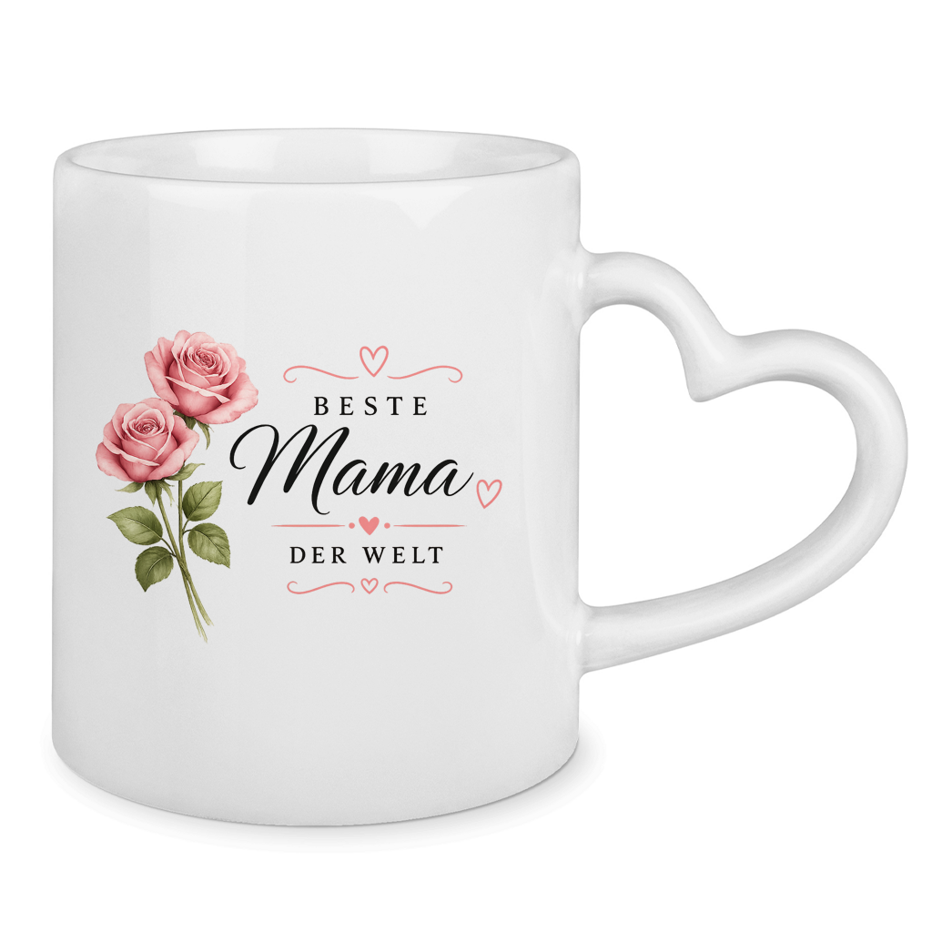 Šolja "Najbolja mama na svijetu" sa ružama – poklon za Majčin dan, cvijeće, šolja za kafu