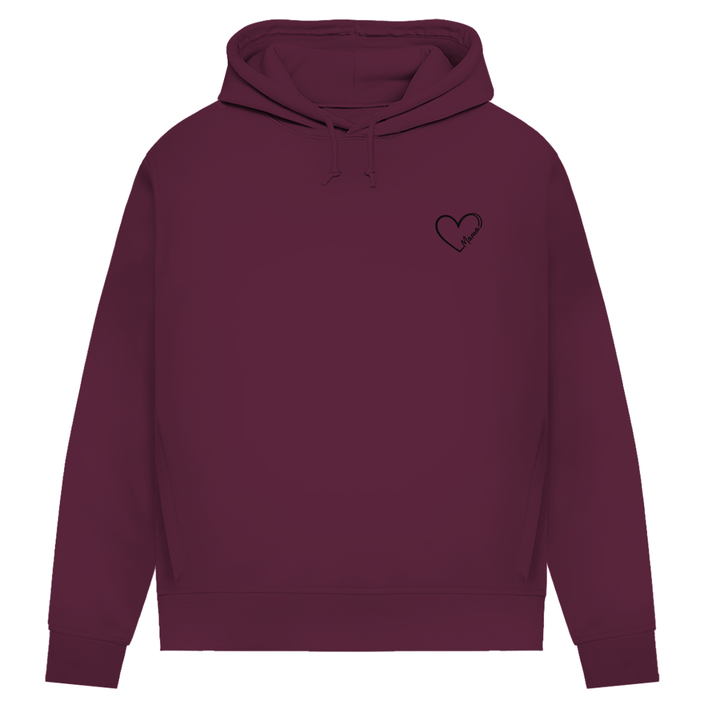 Ženska premium organska dukserica s kapuljačom - Mama srce