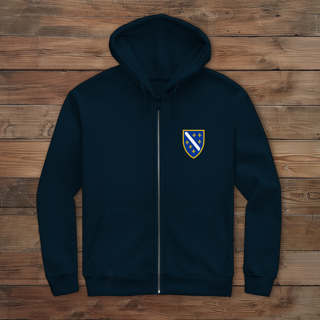 Bosna Hoodie sa patentnim zatvaračem 🇧🇦 – Bosanski Grb Klasik 🔥 Najprodavanije | Lijeva strana grudi