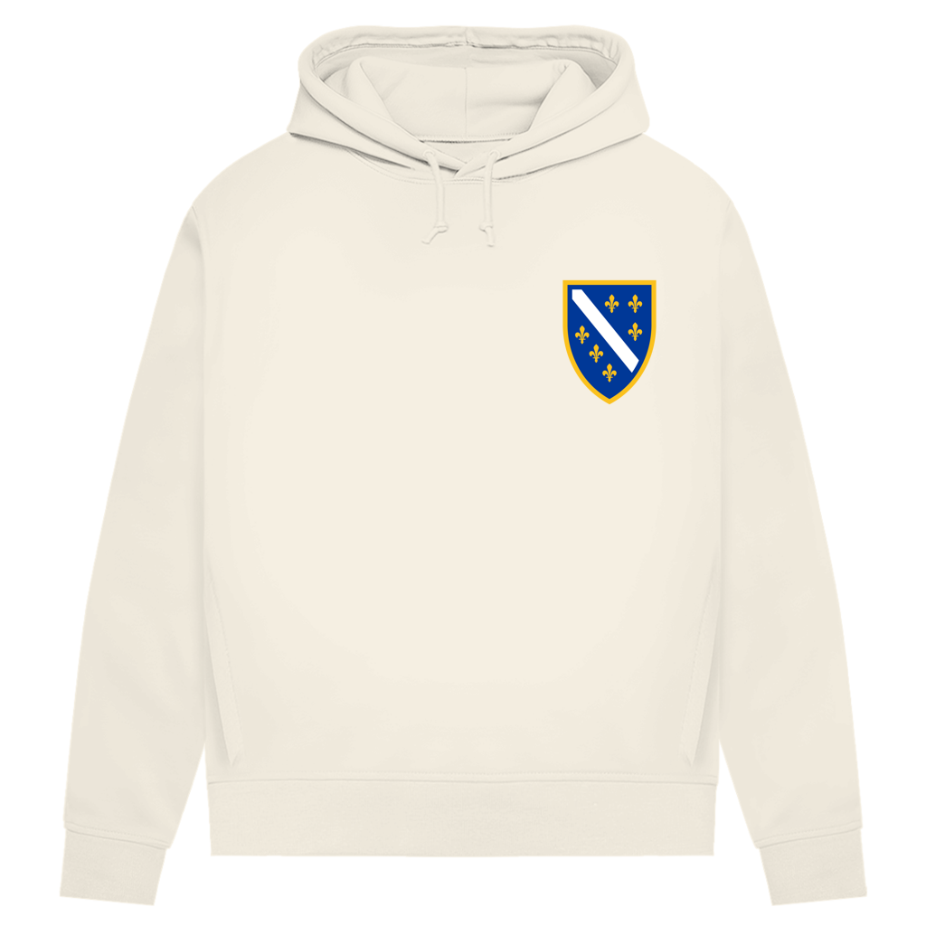 Ženski Premium Organski Hoodie - Bosanski Grb sa ljiljanima | Lijeva prsa