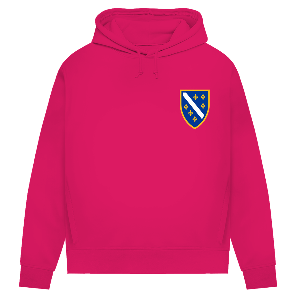 Ženski Premium Organski Hoodie - Bosanski Grb sa ljiljanima | Lijeva prsa