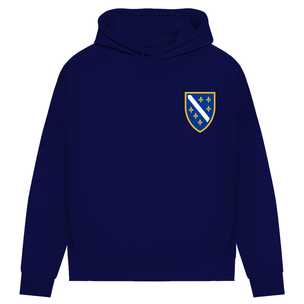 Ženski Premium Organski Hoodie - Bosanski Grb sa ljiljanima | Lijeva prsa