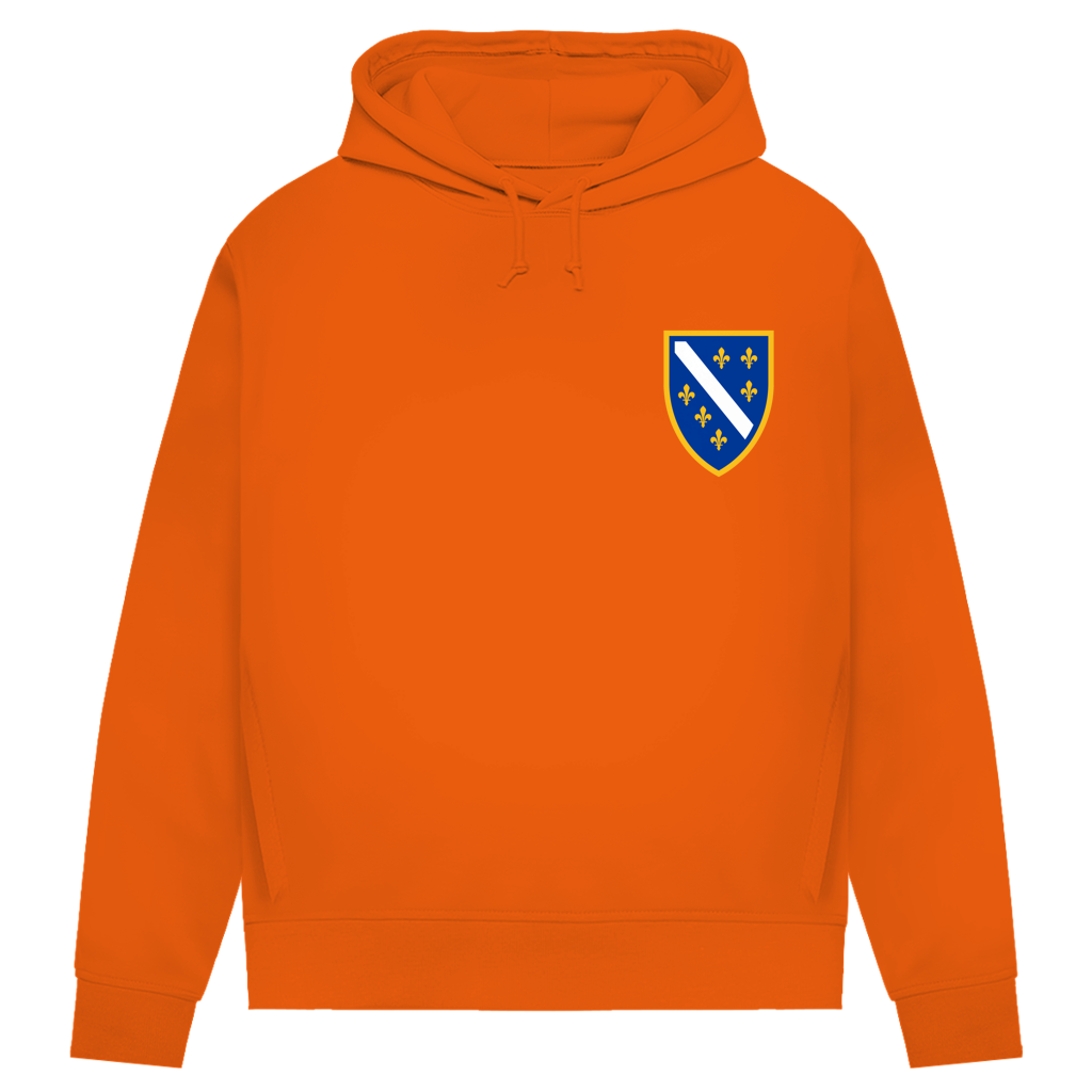 Ženski Premium Organski Hoodie - Bosanski Grb sa ljiljanima | Lijeva prsa