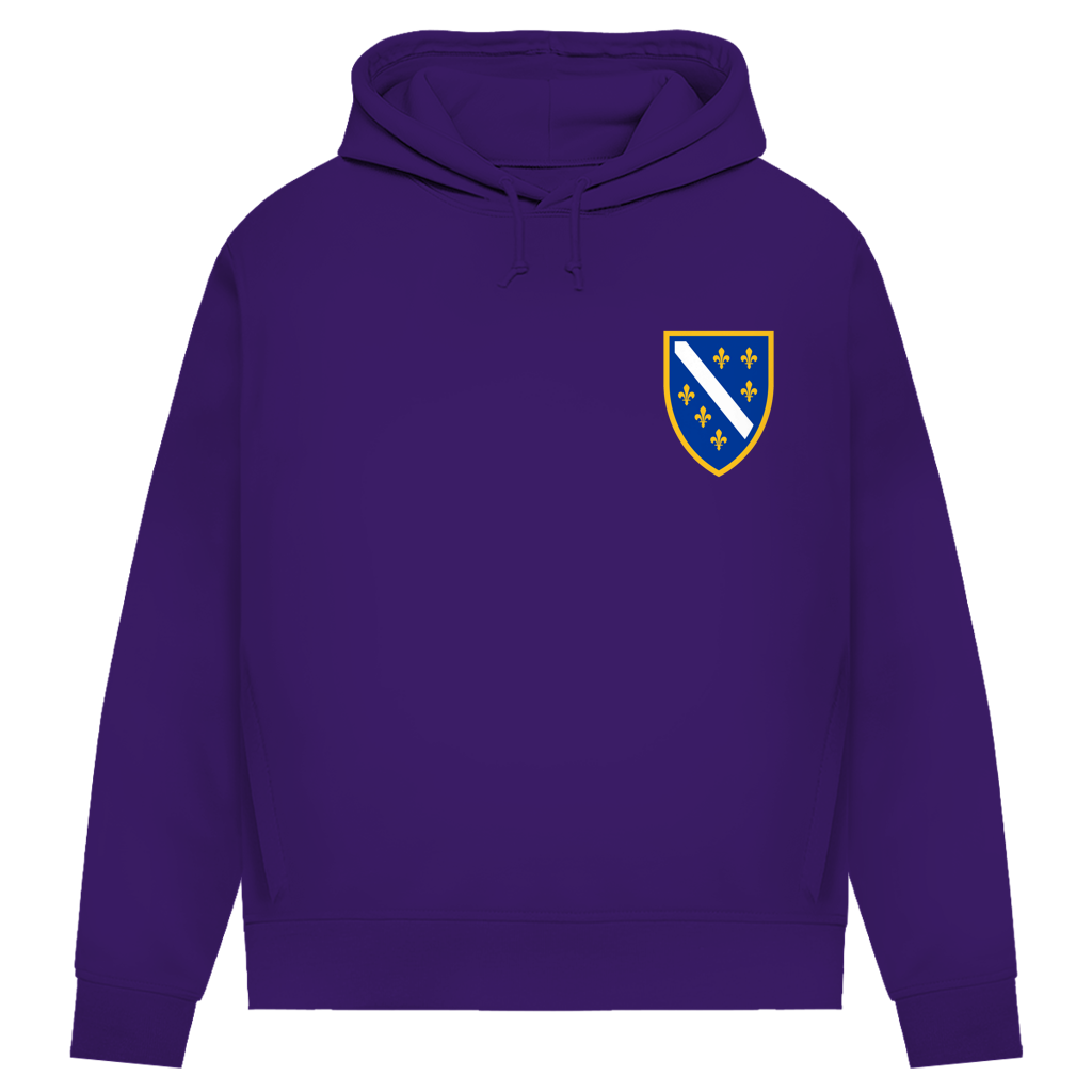 Ženski Premium Organski Hoodie - Bosanski Grb sa ljiljanima | Lijeva prsa