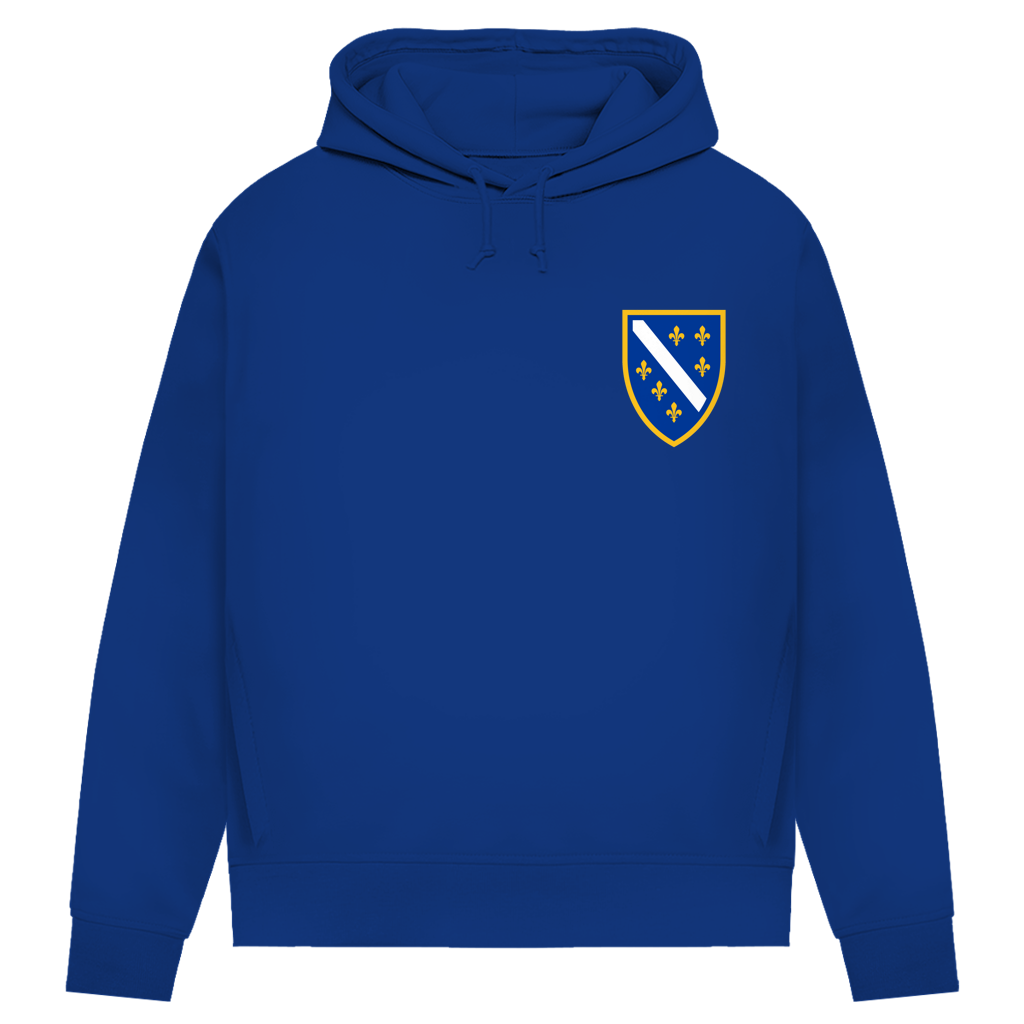 Ženski Premium Organski Hoodie - Bosanski Grb sa ljiljanima | Lijeva prsa