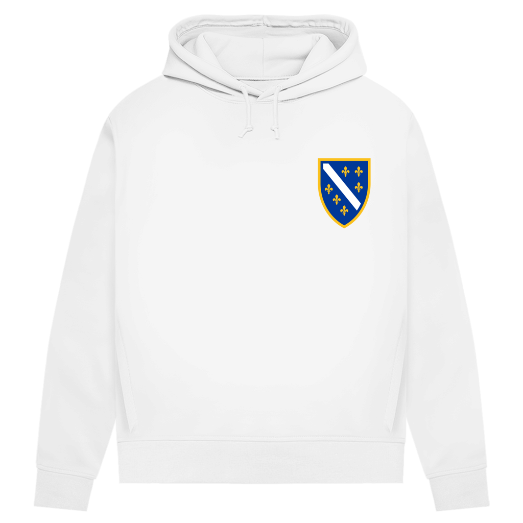Ženski Premium Organski Hoodie - Bosanski Grb sa ljiljanima | Lijeva prsa