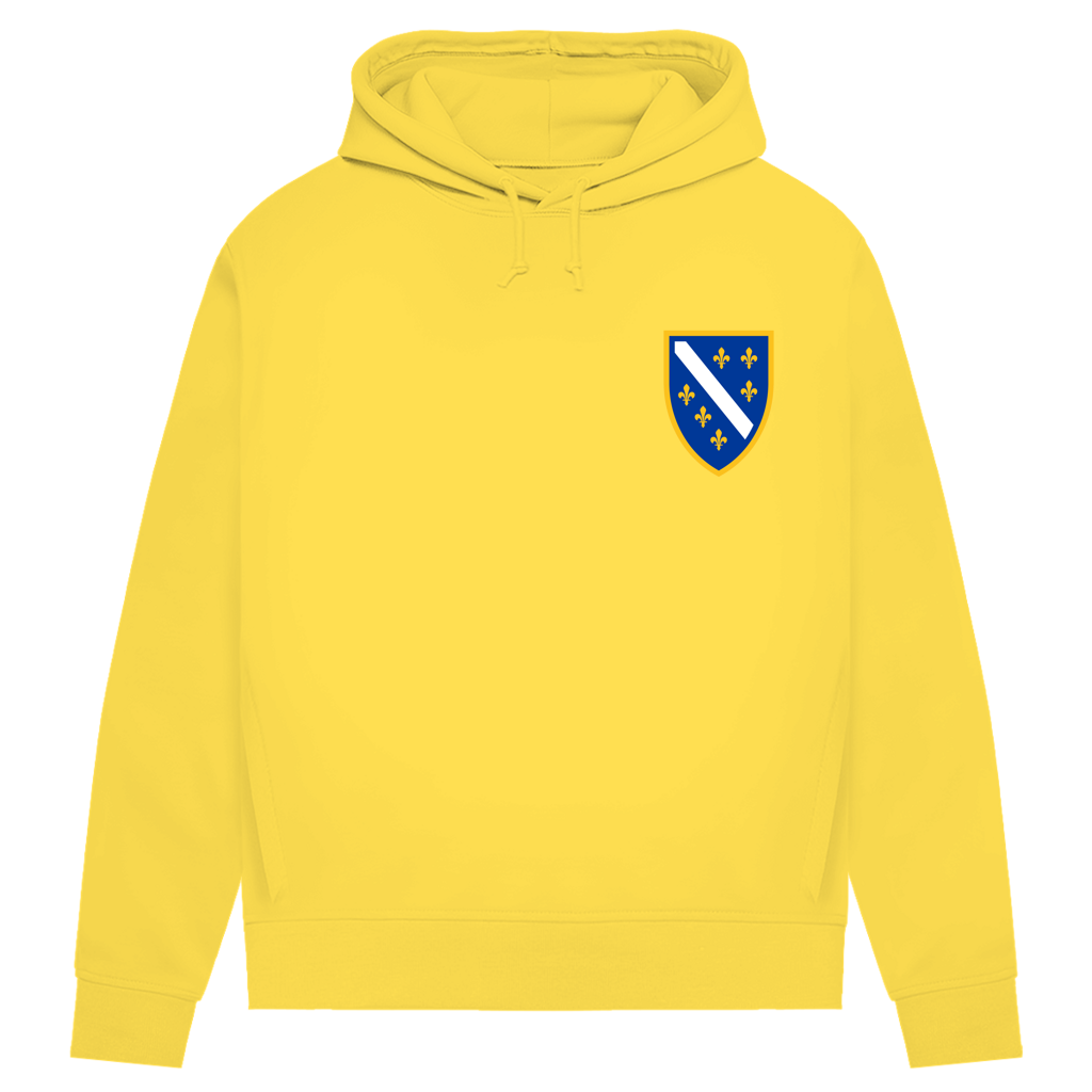 Ženski Premium Organski Hoodie - Bosanski Grb sa ljiljanima | Lijeva prsa