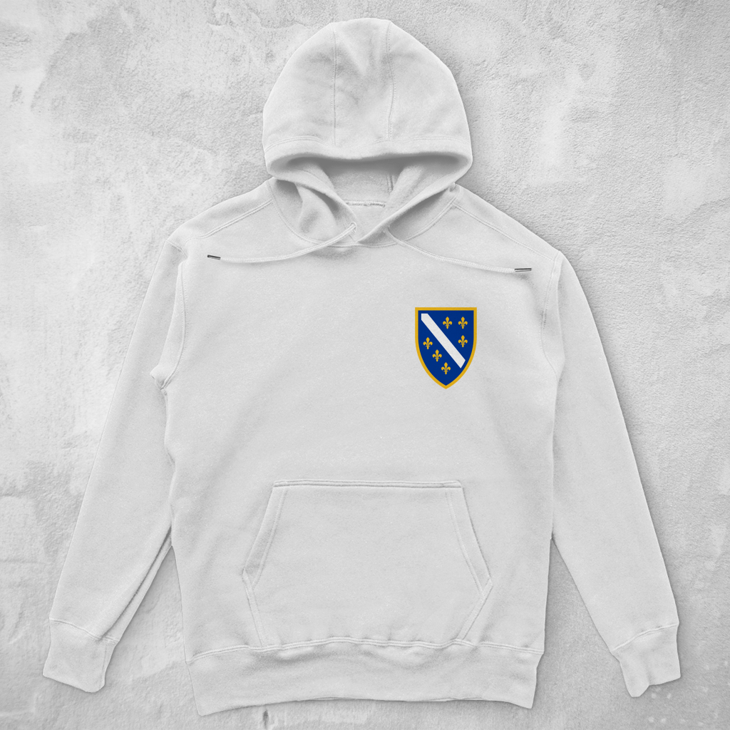 Unisex Oversize Hoodie - Grb Bosne sa ljiljanima | Lijeva strana grudi