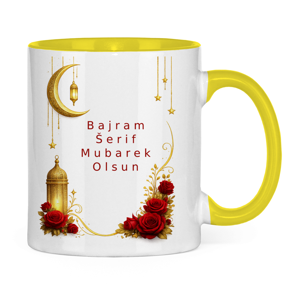 🇧🇦 Bajramska šolja Mjesec i ruže | Elegantan poklon za Bajram Mubarak