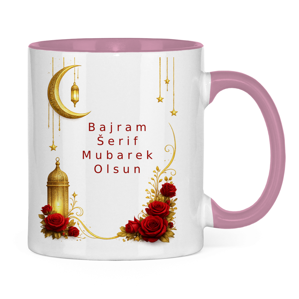 🇧🇦 Bajramska šolja Mjesec i ruže | Elegantan poklon za Bajram Mubarak