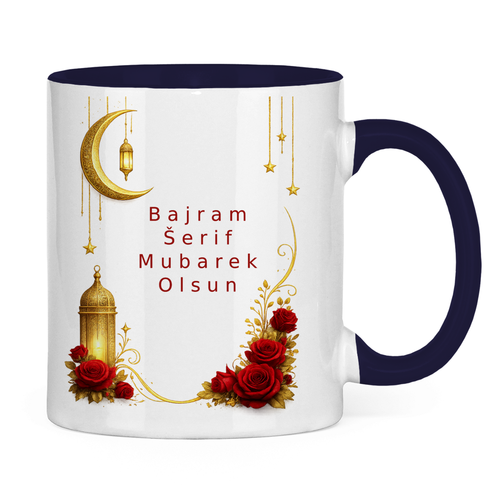 🇧🇦 Bajramska šolja Mjesec i ruže | Elegantan poklon za Bajram Mubarak