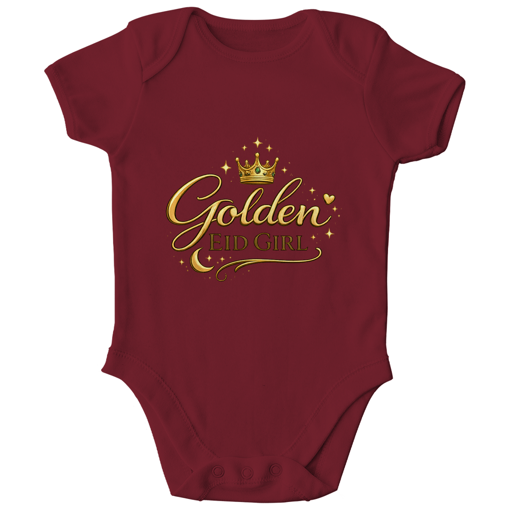 Golden Eid Girl – Dječiji organski bodi | Bajramski bodi za bebe