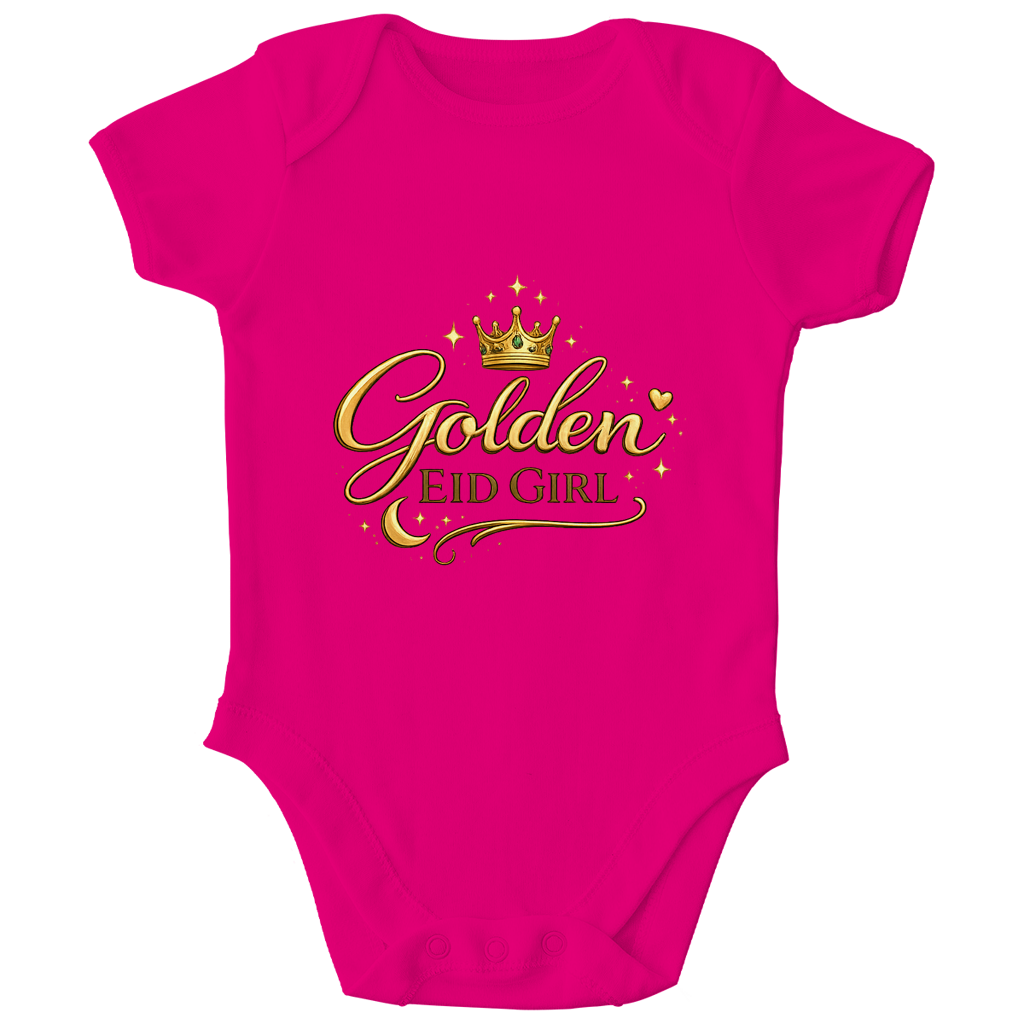 Golden Eid Girl – Dječiji organski bodi | Bajramski bodi za bebe