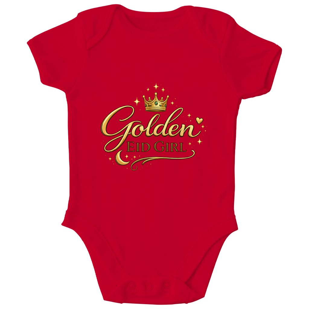 Golden Eid Girl – Dječiji organski bodi | Bajramski bodi za bebe