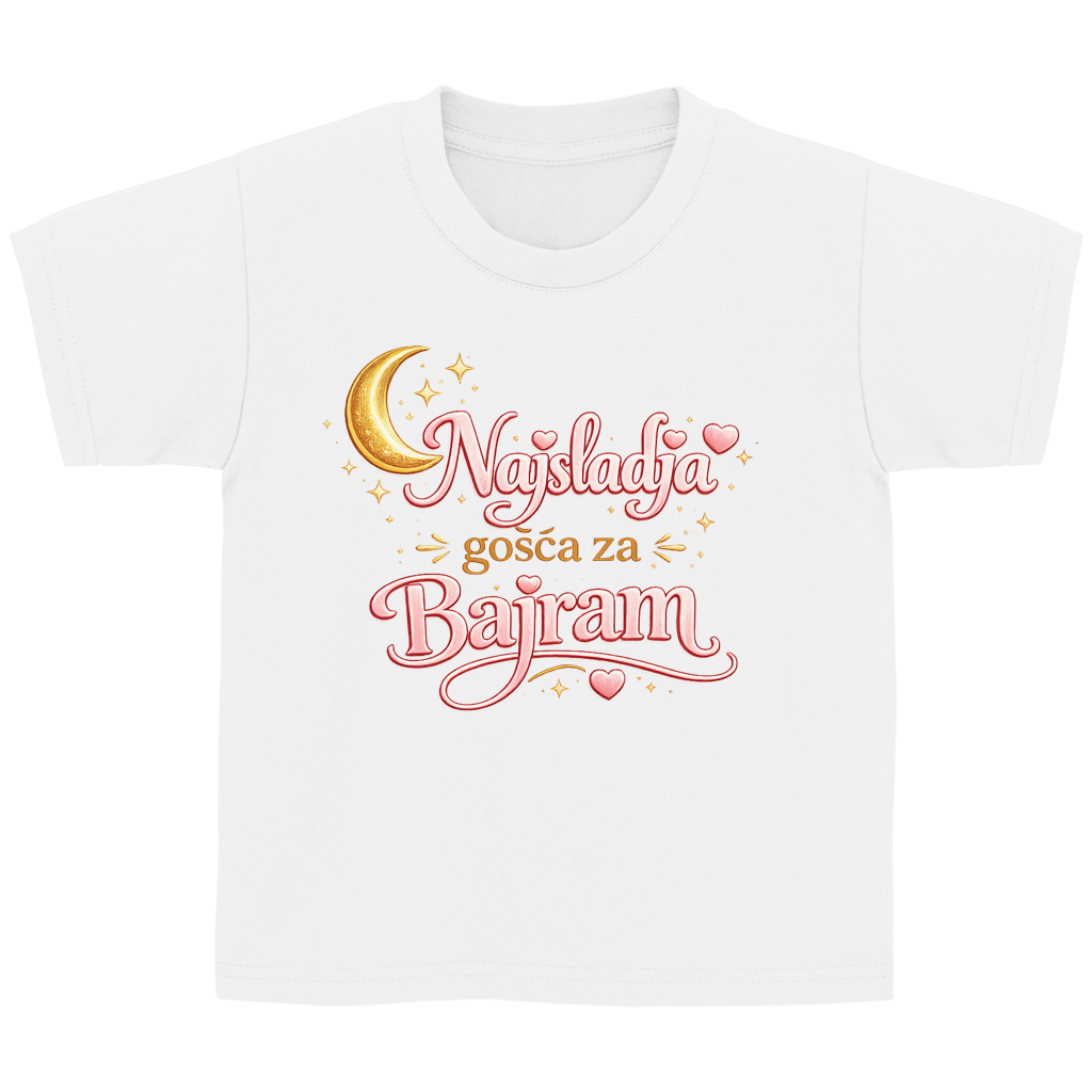 🇧🇦 Najslađa gošća za Bajram – Kinder Basic T-Shirt | Eid Shirt