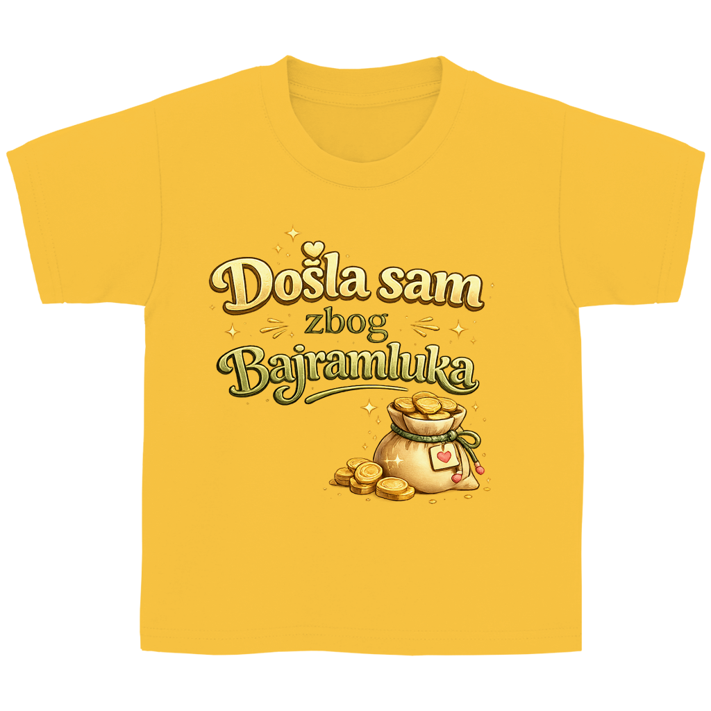 🇧🇦 Dosla sam zbog Bajramluka – Kinder Basic T-Shirt | Eid Shirt