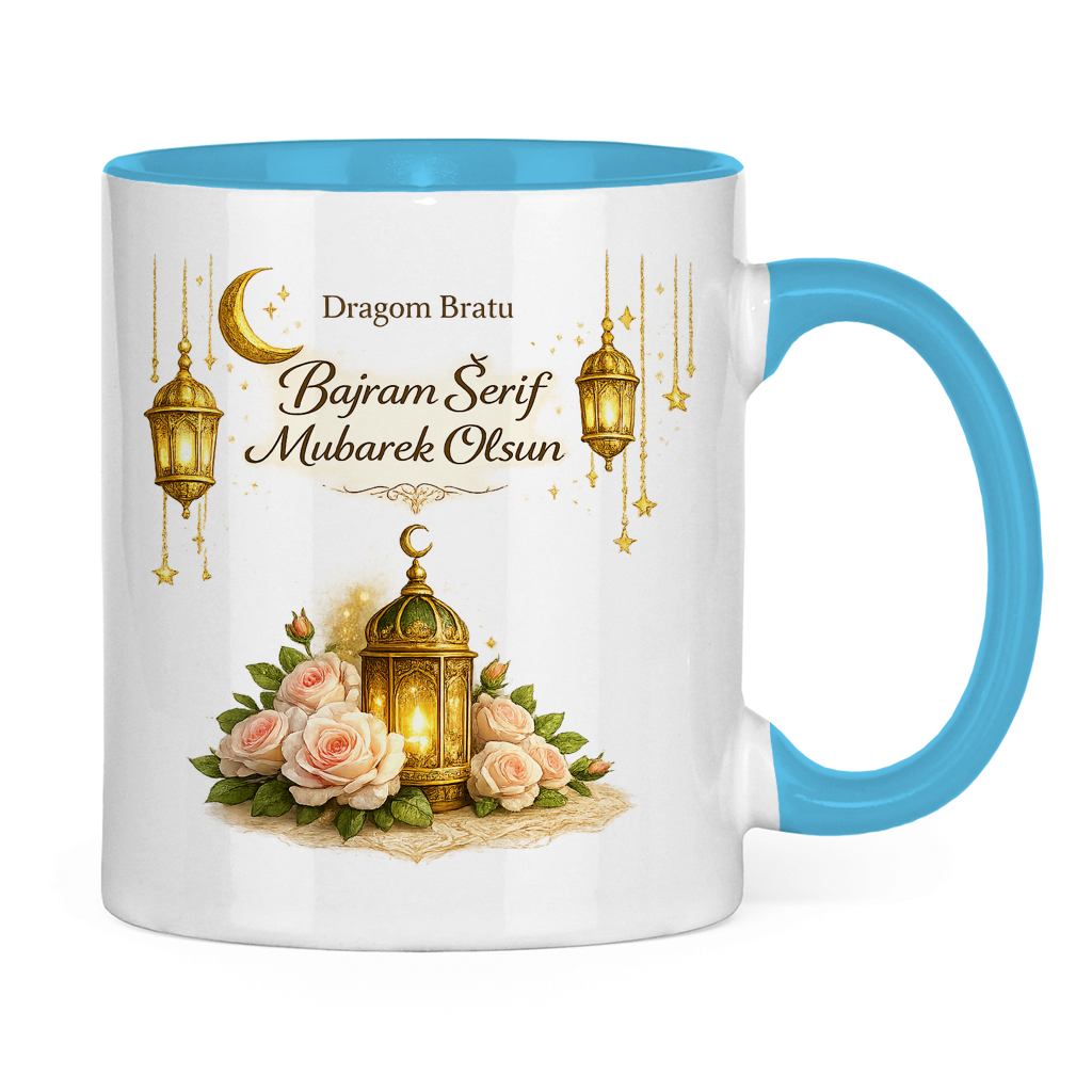 🇧🇦 Bajramska šolja Dragi brate Bajram Šerif Mubarek Olsun | Elegantan Bajramski poklon