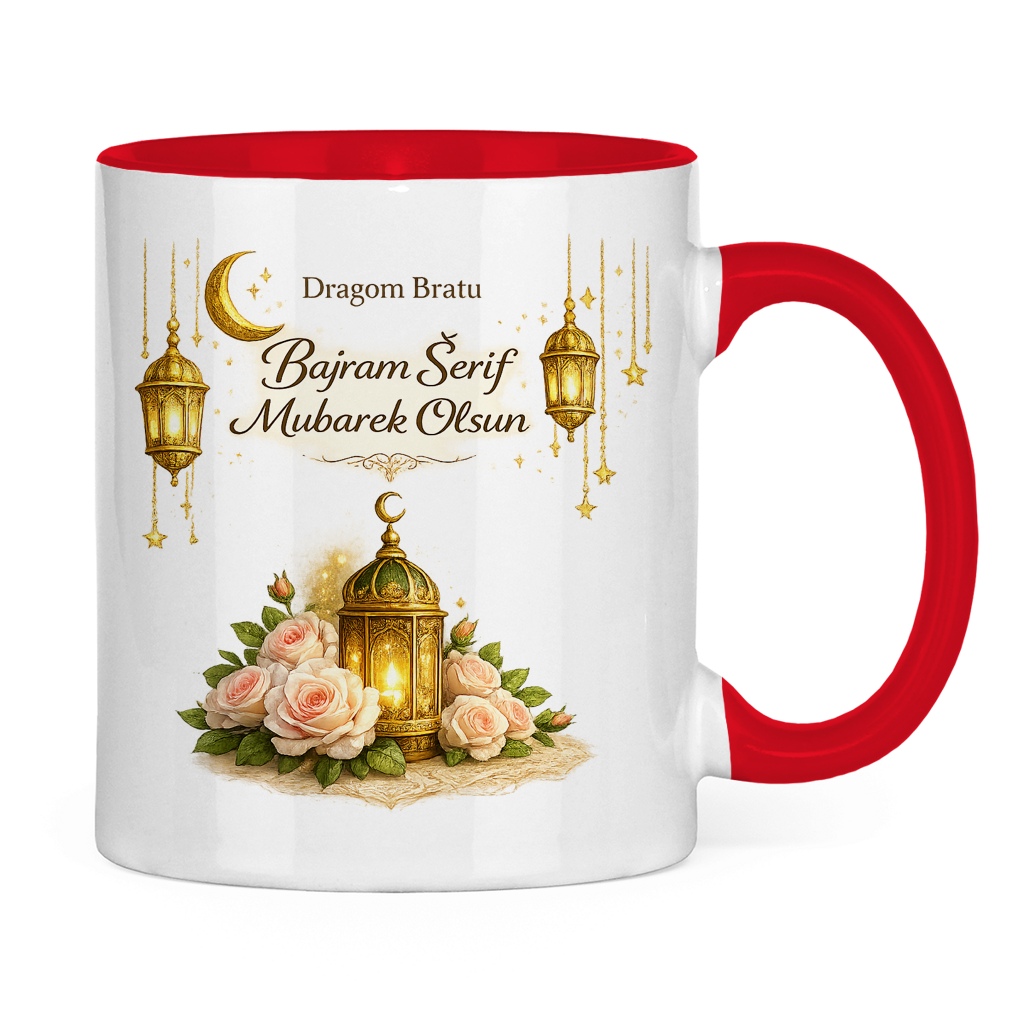 🇧🇦 Bajramska šolja Dragi brate Bajram Šerif Mubarek Olsun | Elegantan Bajramski poklon