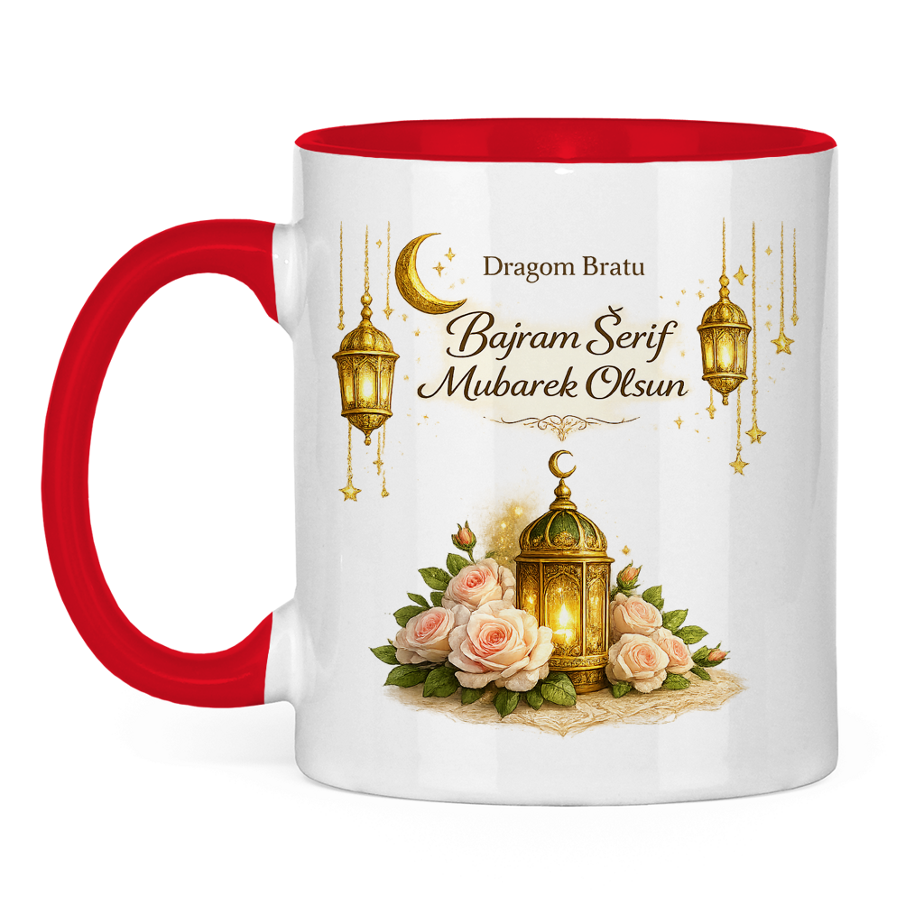 🇧🇦 Bajramska šolja Dragi brate Bajram Šerif Mubarek Olsun | Elegantan Bajramski poklon