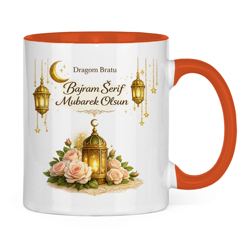 🇧🇦 Bajramska šolja Dragi brate Bajram Šerif Mubarek Olsun | Elegantan Bajramski poklon
