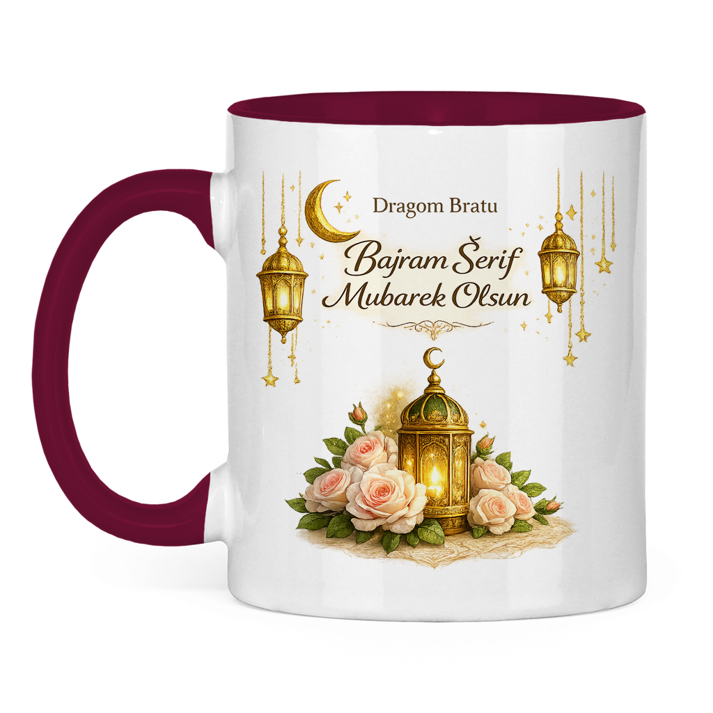 🇧🇦 Bajramska šolja Dragi brate Bajram Šerif Mubarek Olsun | Elegantan Bajramski poklon