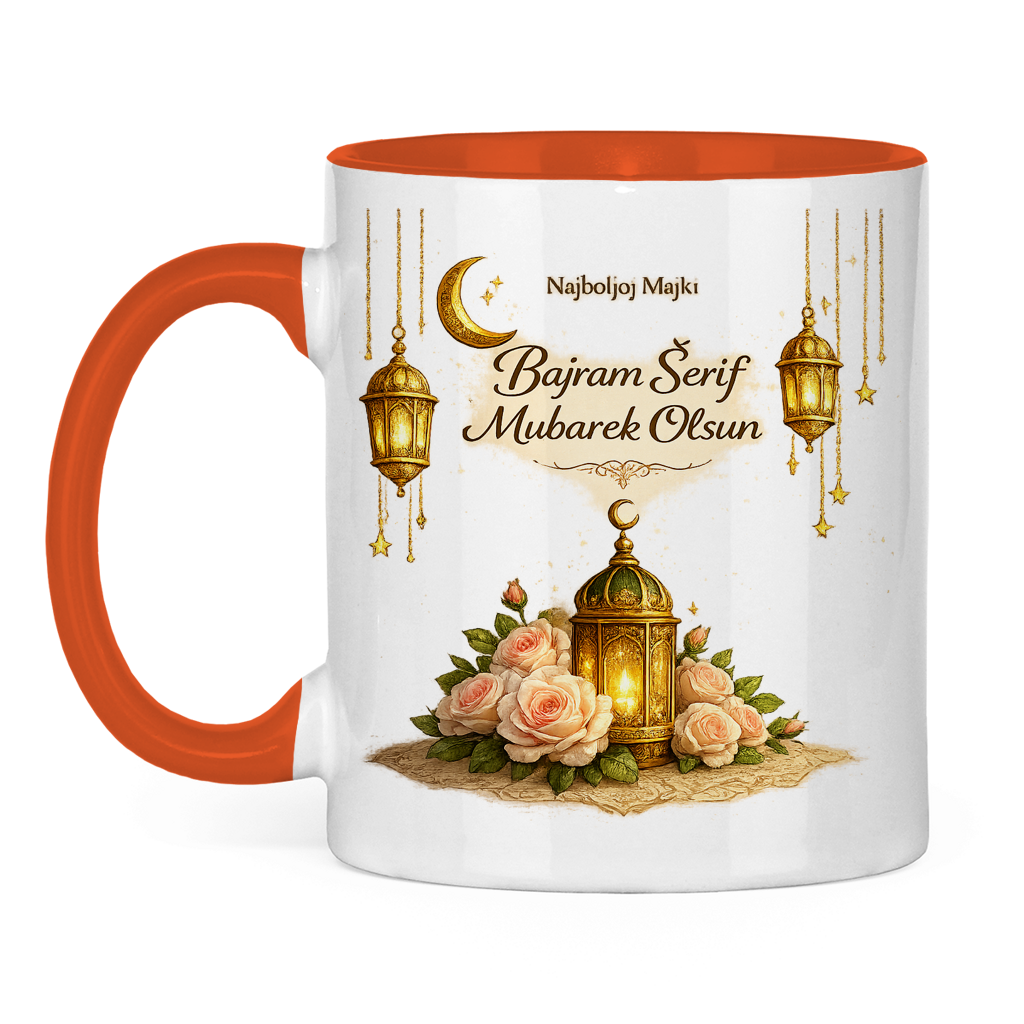 🇧🇦 Bajramska šolja za najbolju majku Bajram Šerif Mubarek Olsun | Elegantan Bajram Mubarak poklon