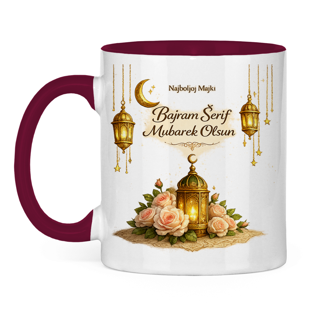 🇧🇦 Bajramska šolja za najbolju majku Bajram Šerif Mubarek Olsun | Elegantan Bajram Mubarak poklon