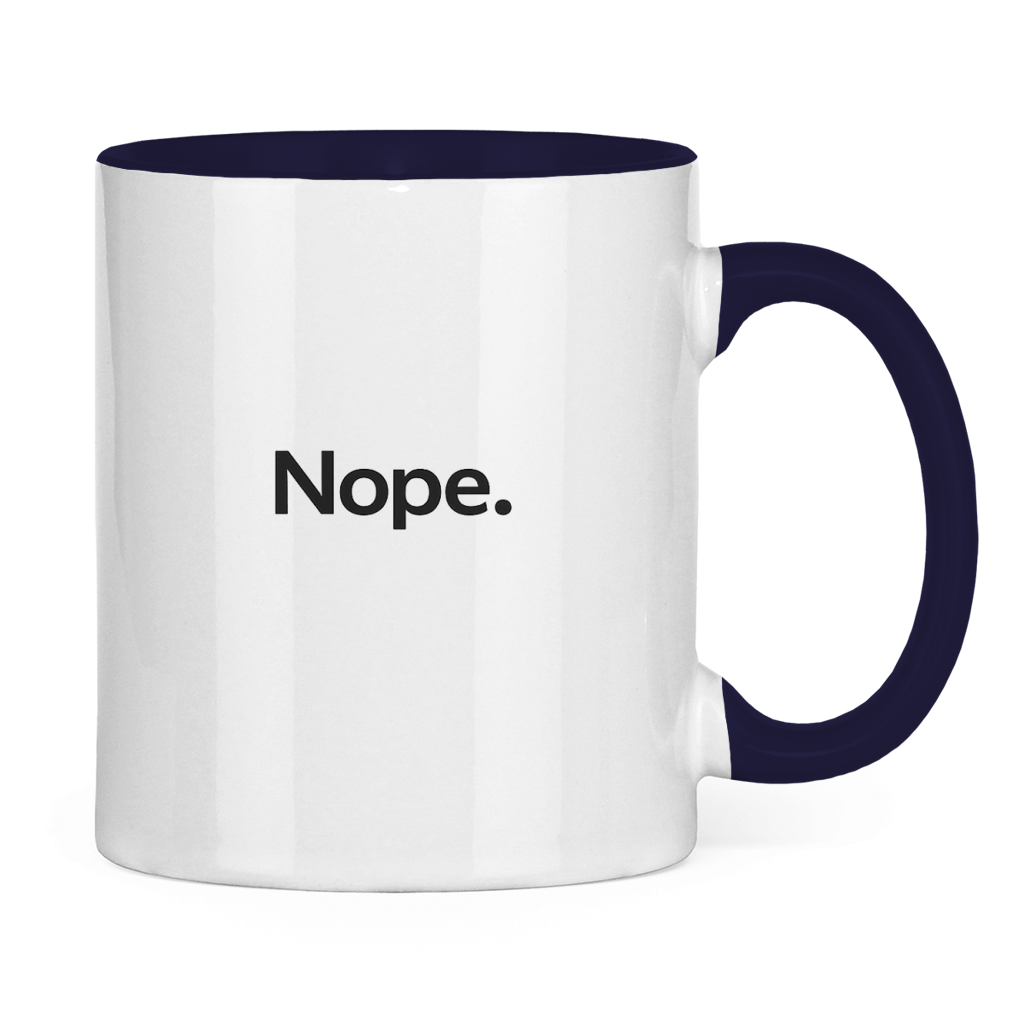 Smiješna šolja "Nope." – Minimalistička šolja za kafu