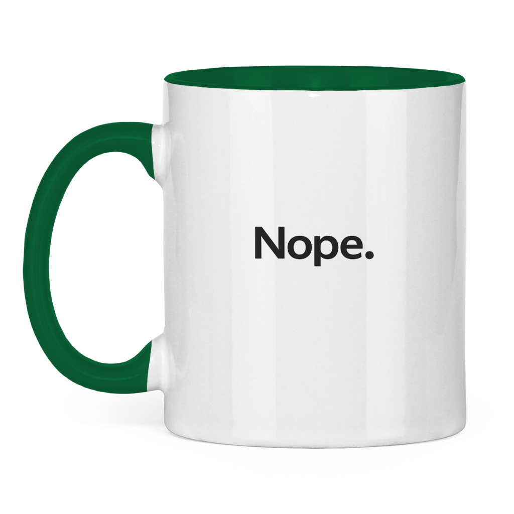 Smiješna šolja "Nope." – Minimalistička šolja za kafu