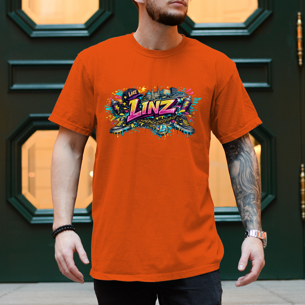 Muška majica LINZ u grafiti stilu – kolekcija Austria Street Vibes