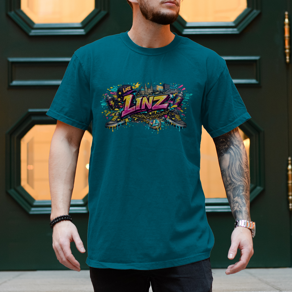 Muška majica LINZ u grafiti stilu – kolekcija Austria Street Vibes