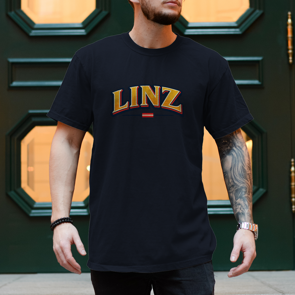 Muška majica LINZ Vintage College Style – Austria Street Vibes kolekcija