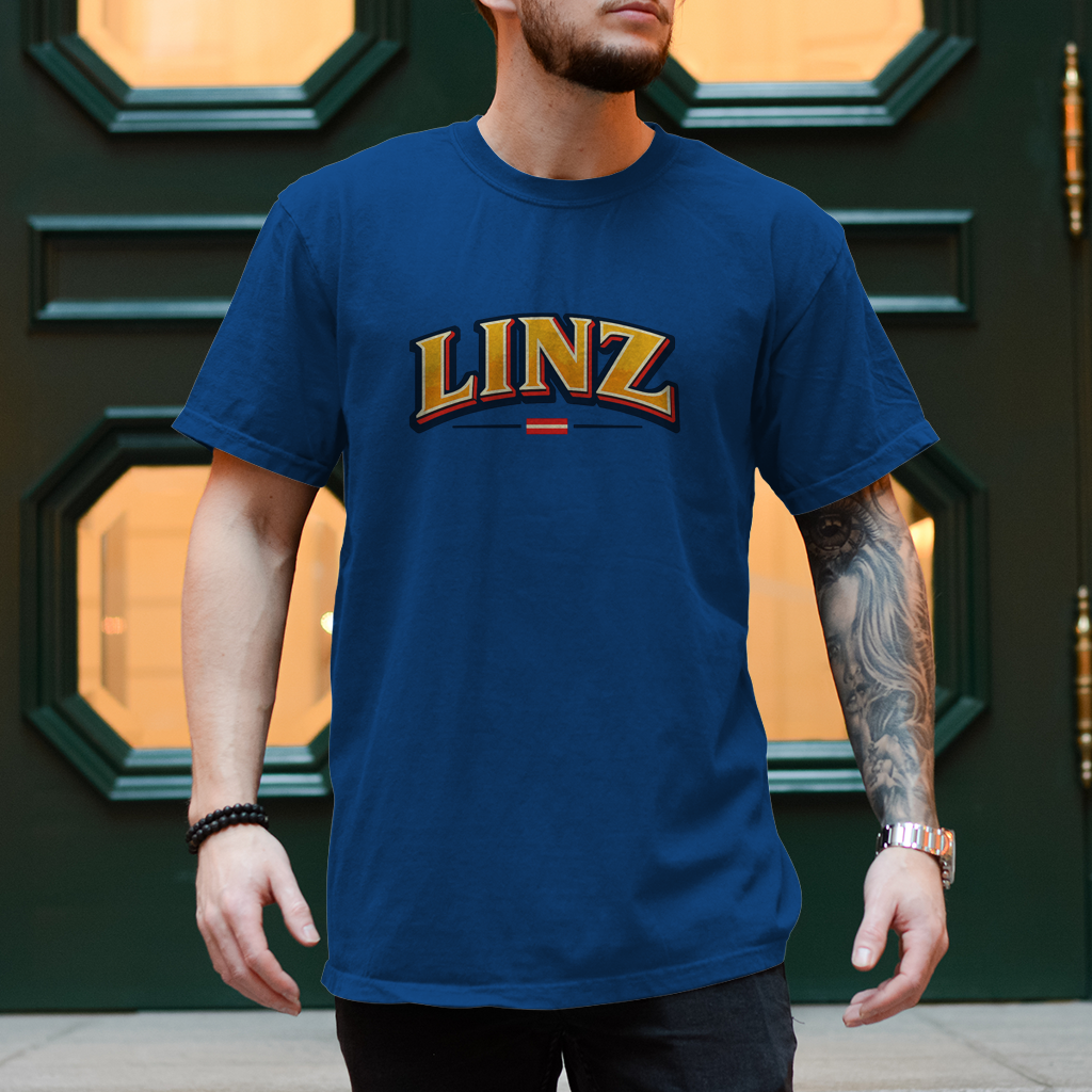 Muška majica LINZ Vintage College Style – Austria Street Vibes kolekcija