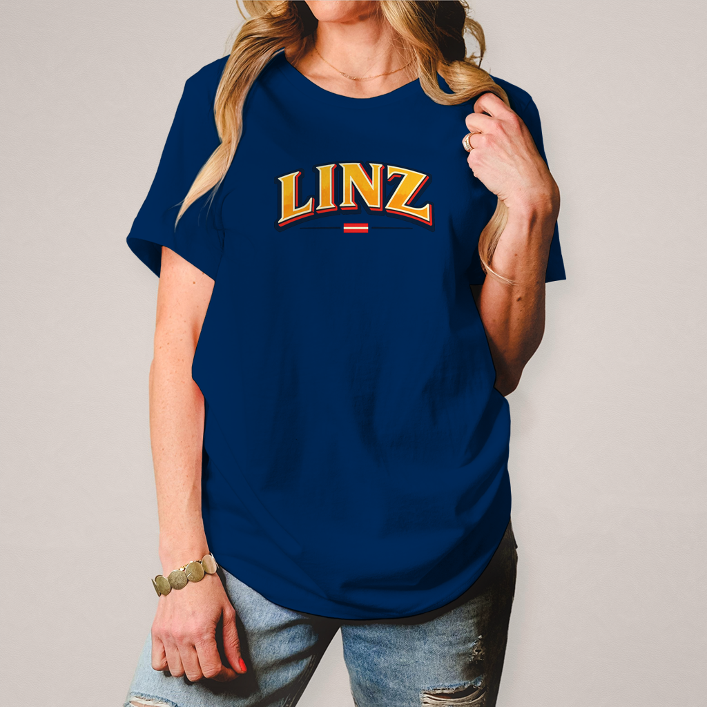 Ženska majica LINZ Vintage College Style – Austria Street Vibes kolekcija