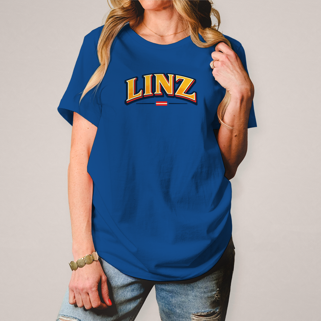 Ženska majica LINZ Vintage College Style – Austria Street Vibes kolekcija