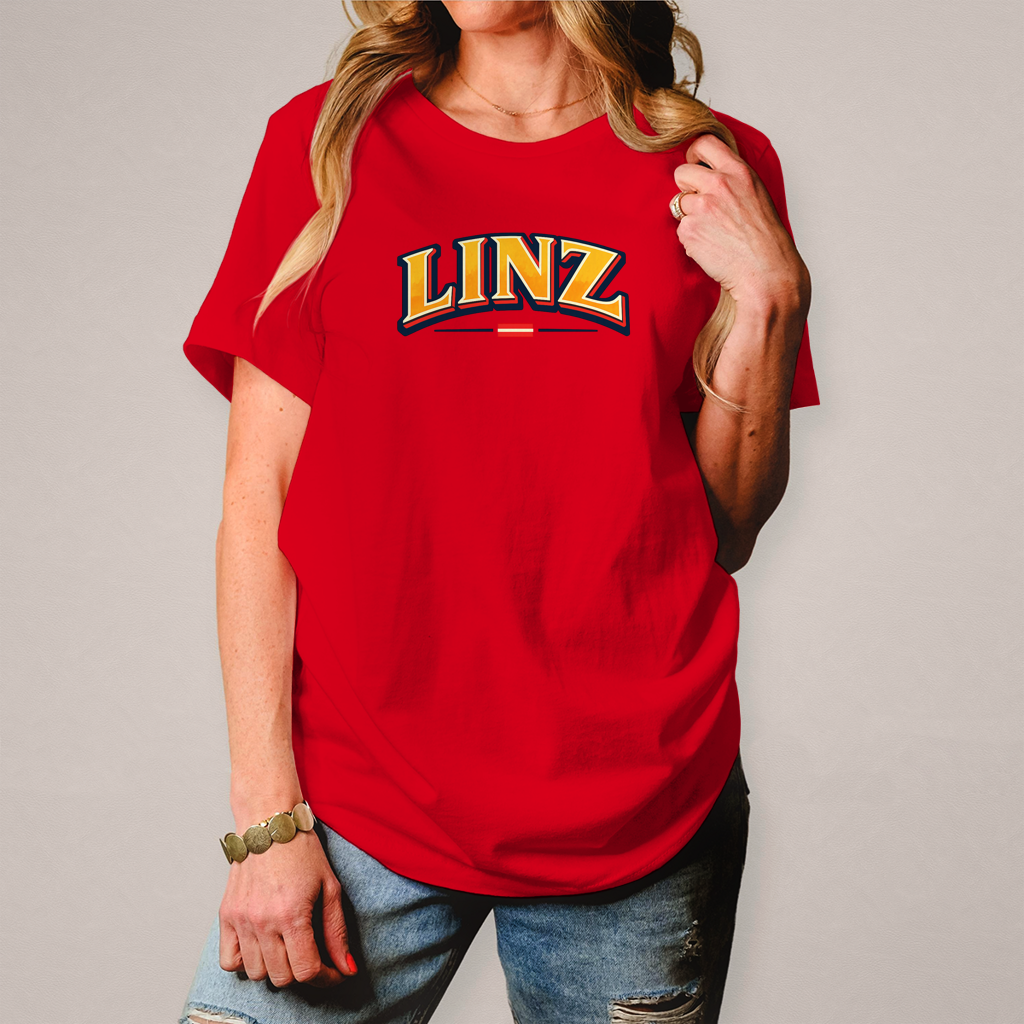 Ženska majica LINZ Vintage College Style – Austria Street Vibes kolekcija