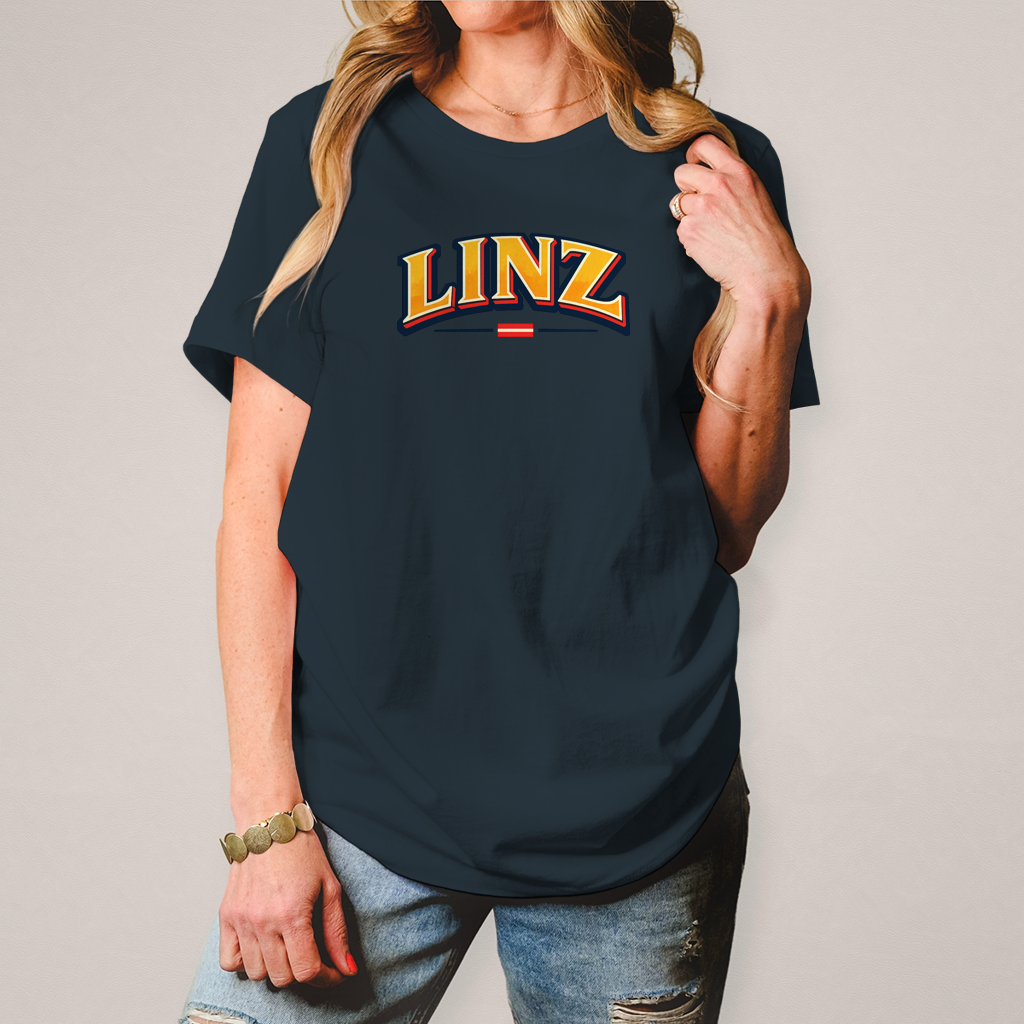 Ženska majica LINZ Vintage College Style – Austria Street Vibes kolekcija